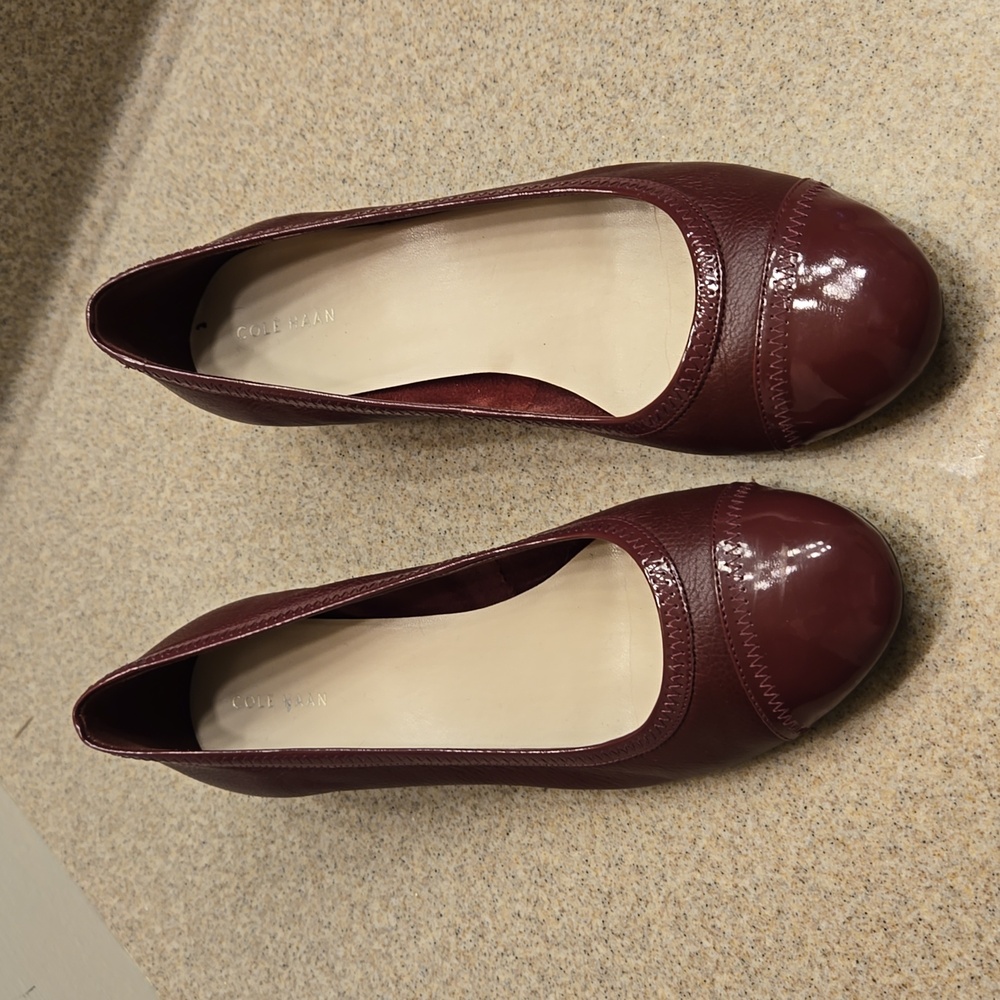 Cole-Haan wedge heel ballet-style pumps